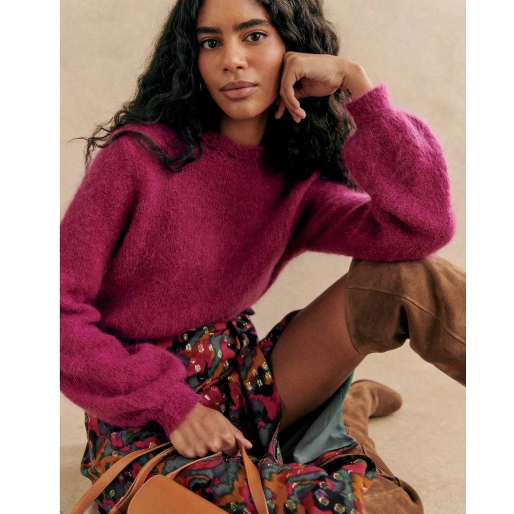 Sezane Fuchsia Sweater